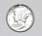 1937-S Mercury Dime BU, full bands