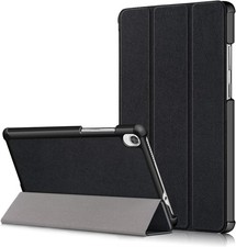 Slim Lightweight Black Trifold Stand Case Cover for Lenovo Tab M8 8.0'' Tablet