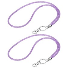 2Pack 15.7" Rhinestone Lanyard for Keys, Purple