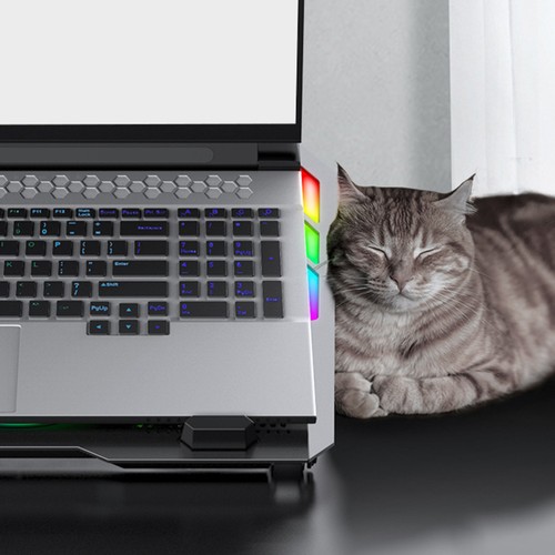 1Pc Multi-function Laptop Cooler RGB Laptop Stand Laptop Heat Dissipation Rack - Afbeelding 9 van 12