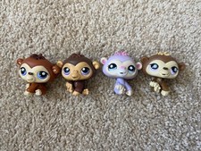 lps littlest pet shop chimpanzee lot of 4 authentic