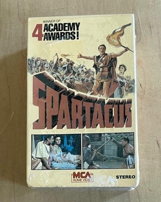 SPARTACUS 1960 Factory Sealed Betamax MCA 2-Tape Wraparound Watermarks Gladiator