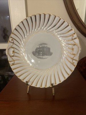 Antique Peabody Institute Library Massachusetts Souvenir Dish Danvers Plate