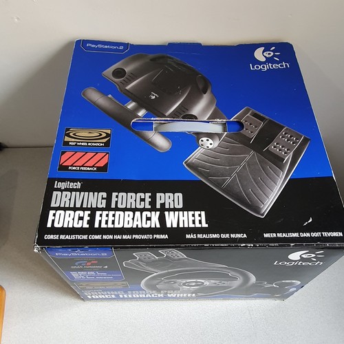 Logitech Driving Force Pro Force Feedback Wheel Racing PlayStation PS2 PS3 Sim - Picture 6 of 14