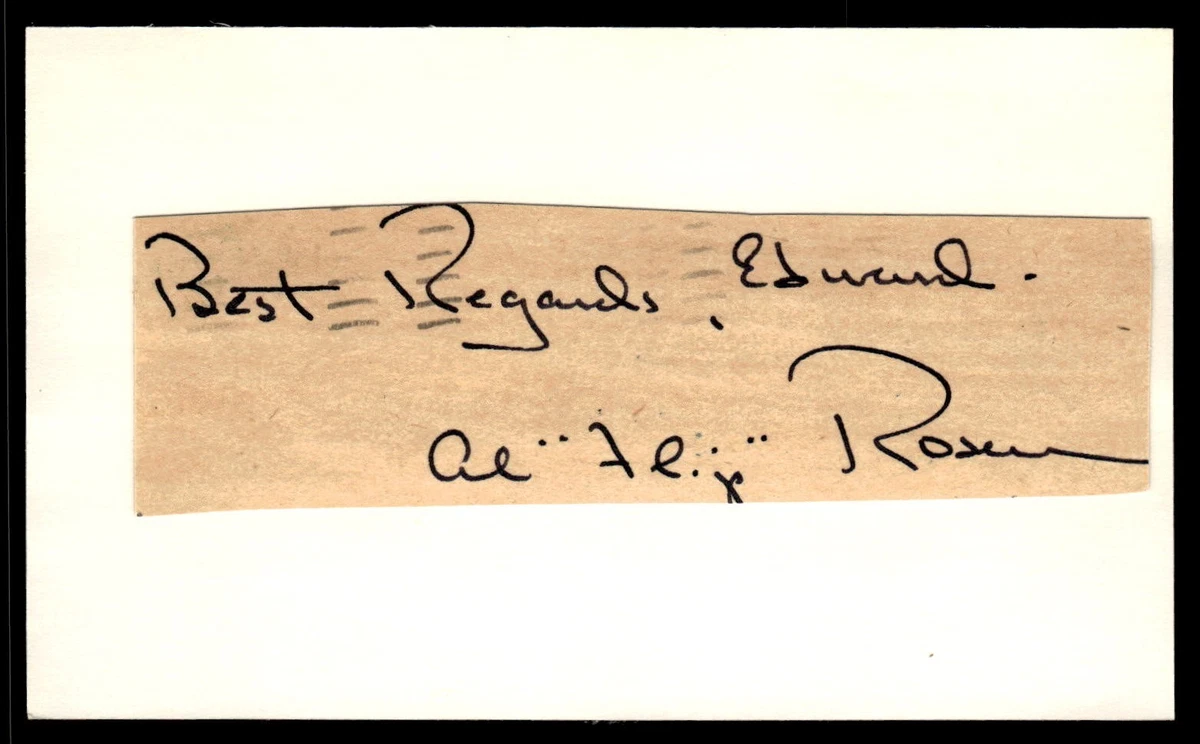 Al Rosen MLB Original Autographed Items for sale | eBay