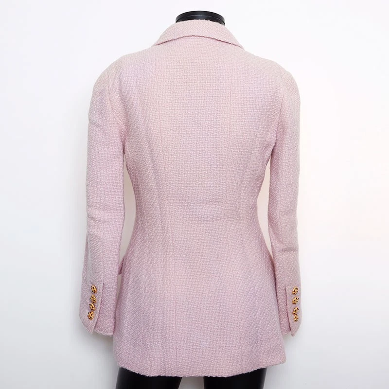 Giacca CHANEL taglia 38 96A COCO Mark Gripoa con bottoni rosa WS9797