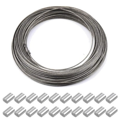 Edelstahl Drahtseil 30m 1.5mm belastbar bis 150kg für Garten Wandbilder