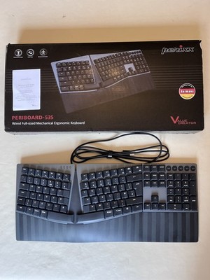 perixx PERIBOARD-535RD Wired Ergonomic Mechanical Split Keyboard - Low-Profile