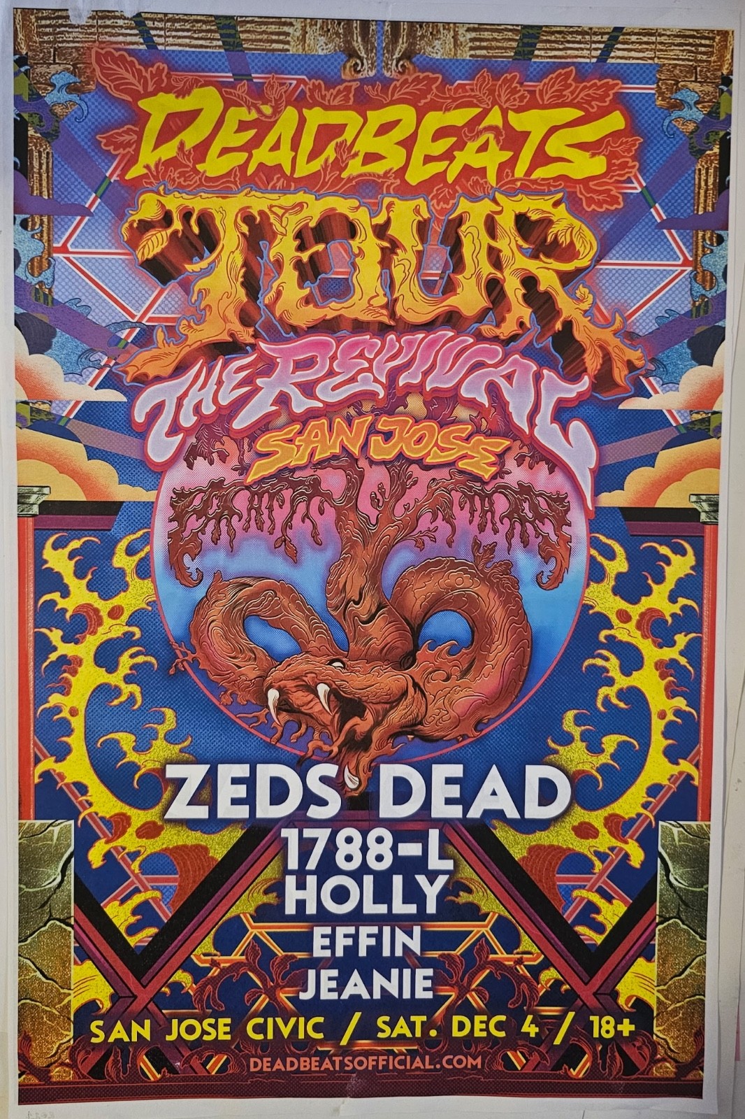 Tour. The Revival. 2021 San Jose Concert Poster.