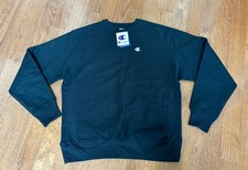 NWT 2019 Champion Reverse Weave Black Heavyweight Crewneck Sweatshirt Mens Large