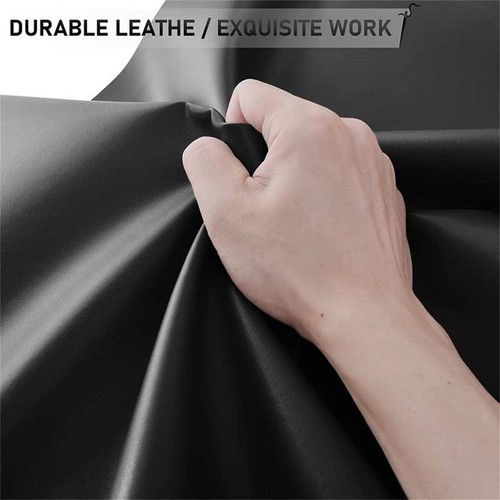 Leather Black Textured Vinyl Wrap BUBBLE AIR FREE Car Vehicle Film Sticker 137cm - Picture 5 of 7