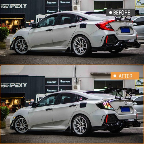 Demon Eye Headlights +Clear FULL LED Tail Lights For 2016-2021 Honda Civic Sedan - Picture 5 of 24