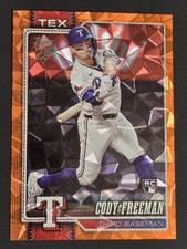 2026 Topps Series 1 Cody Freeman #224 Orange Diamante #03/25 RC - Texas Rangers