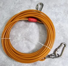 Dog Tie Out Runner Cable 30 Feet Leads for Yard Chew Proof Dogs Up To 250 Lbs