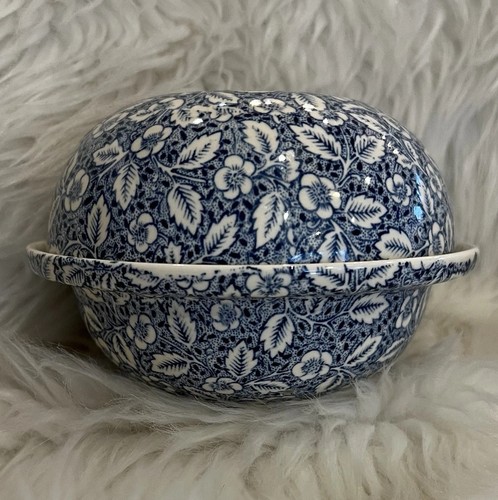 Vintage Crabtree & Evelyn Mason's Wedgwood London blau weiß Blumen Seifenschale lesen