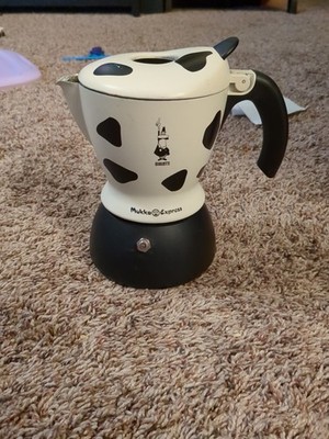 Bialetti Mukka Express 4-Cup Stovetop Cappuccino Maker COW PRINT! For Parts 