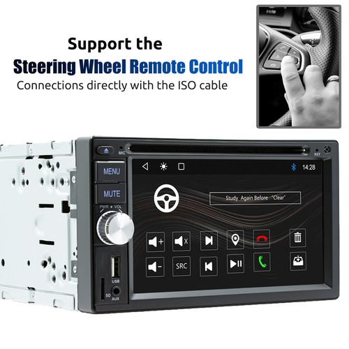 6.2in CarPlay Android Auto Double Din Car Radio Stereo CD DVD Player Bluetooth - Picture 12 of 16