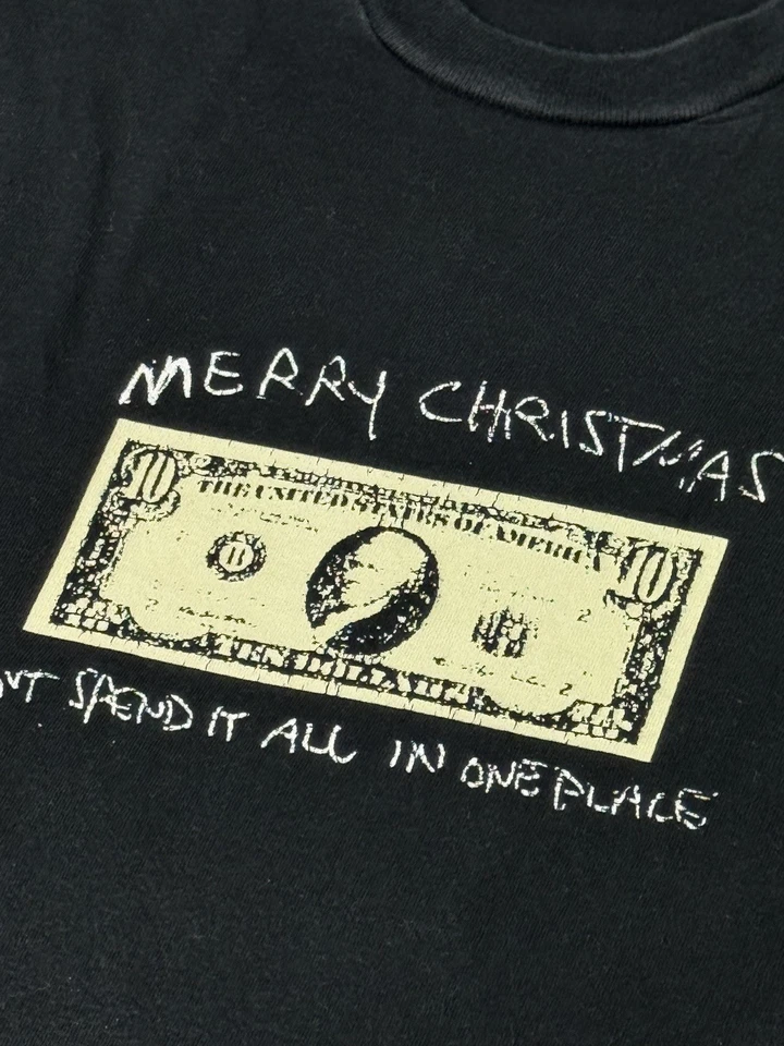 Supreme Spent It Tee Black FW21 Merry Christmas Size X-Large Cotton Made in USA - Image 4 of 4