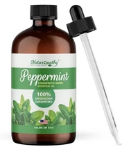 Naturopathy Peppermint Essential Oil 4 FL Oz - New & Sealed With Dropper