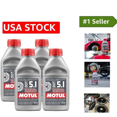 4-Pack DOT 5.1 Synthetic Brake Fluid - Optimal for ABS & ESP Systems, 500ml Each