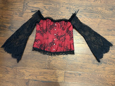 Corset Top Off-Shoulder Blouse Lace Bustier Fairy Whimsigoth Romantic Witchy 3XL