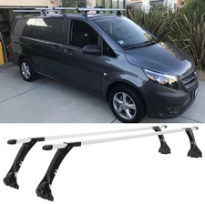 For Mercedes Metris Van Roof Rack Cross Bars Cargo Carrier Luggage Rain Gutter