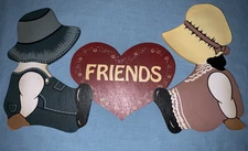 NOS 15.5x 5 Vintage Artmark Friends Wall Hanging Amish Children Opened