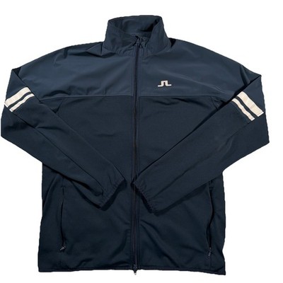 J Lindeberg Jacket Mens Medium Blue Banks Midlayer Coat Golf Performance Stretch