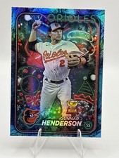 2024 Topps Holiday Gunnar Henderson - Blue Metallic Holiday Tree #H150 Orioles