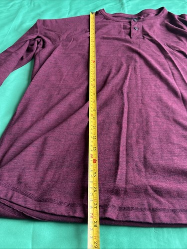 American Eagle Long Sleeve T-shirt Mens Burgandy Flex Fit Pre Owned Ex Cond - Picture 10 of 19