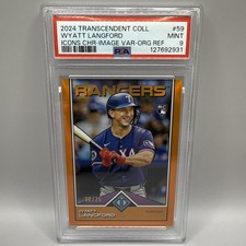 2024 Topps Transcendent Wyatt Langford /25 RC Orange Image Variation - Rangers
