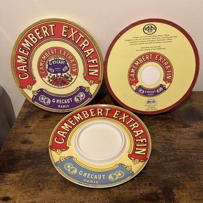 G. Mecaut Paris Camembert Extra-Fin Keramik Käse Bäckerplatte unbenutzt + Box
