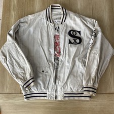 Chaqueta Chicago White Sox Bomber Vintage Teversible Abrigo De Beisbol Talla XL
