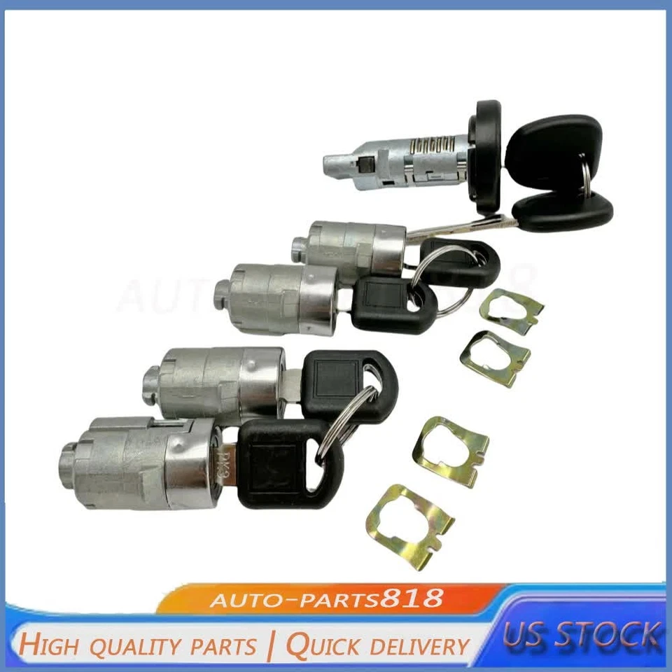 Fits Chevy Express Van 2010-2014 Ignition & 4 Door Lock Cylinders W/2 Keys - Imagem 2 de 4