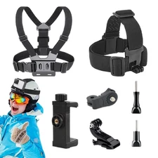 Action Camera Head Strap Harness Vest Chest Mount For All Brand Body Wear Camera