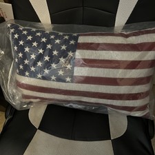 New American Flag Red White and Blue Medium Throw Pillow-About 21  X 13