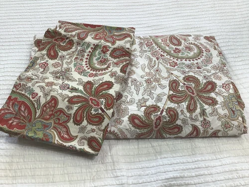 Pottery Barn Charlie Paisley Organic Cotton King Duvet + 2 Std Shams