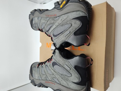 MERRELL-MENS MOAB 3 MID WATERPROOF HIKING BOOTS-BELUGA-VIBRAM SOLE-SIZE 10.5-NEW - Picture 10 of 13