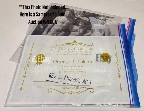 FOTOS Y NEGATIVOS de prensa en blanco y negro de colección de los años 50 5 moteles Clearwater Beach ÚNICO CERTIFICADO DE AUTENTICIDAD - Imagen 19 de 19