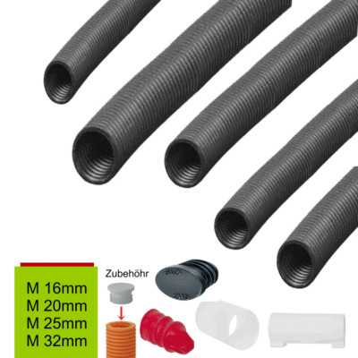 Wellrohr flexibles FK-Xtreme Wellschlauch Kabel Schutz metrisch Isolierrohr 