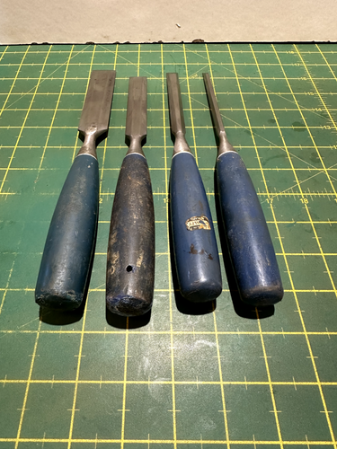 Graduated Set of 4 no. Good Quality Stanley 5002 Bevel Edge Wood Chisels - Picture 5 of 8