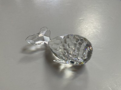 Swarovski Crystal Figurine Aquatic Worlds  Whale  Retired 1991