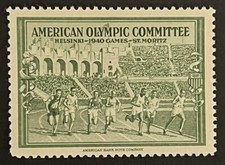 Travelstamps: 1948 American Olympic Committee Cinderella Stamp Helsinki MNH OG