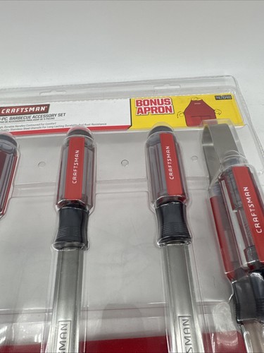 Nuevas herramientas artesanales selladas 5 piezas Juego de accesorios para parrilla de barbacoa de acero inoxidable #47648 - Imagen 5 de 15