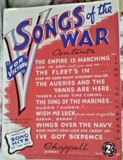 cc SHEET MUSIC SONGS OF THE WAR 35 PAGES