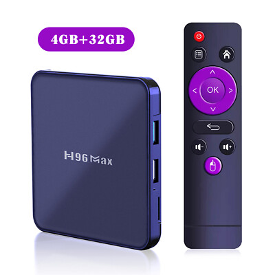 H96 Max V12 Android 12.0 Smart TV Box Media Player RK3318 4GB/32GB 2,4G/5G R4S3