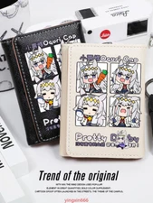 Anime Umamusume Oguri Cap Black/White Cute PU Leather Purse Short Wallet