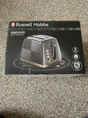 BRANDNEU Russell Hobbs 26392 Groove 2-Scheiben-Toaster - grau SCHNELLER VERSAND