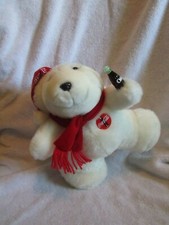 Coca Cola Brand Animation Collection Skating Coca Cola Stuffed Plushy Polar Bear