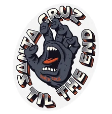 Santa Cruz Til The End Hand Skateboard Sticker 5"